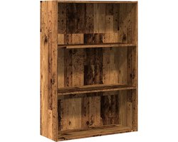 vidaXL - Boekenkast - 80x30x114 - cm - bewerkt - hout - oud - houtkleurig