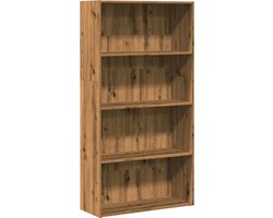 vidaXL Boekenkast 80x30x152 cm - Artisanaal Eiken Boekenkast - Boekenkasten - Boeken Plank - Schappenkast