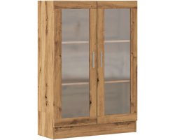 vidaXL - Boekenkast - 82,5x30,5x115 - cm - bewerkt - hout - artisanaal - eikenkleur