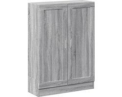 vidaXL - Boekenkast - 82,5x30,5x115 - cm - bewerkt - hout - grijs - sonoma - eiken