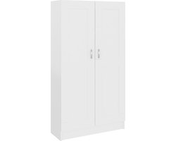 vidaXL - Boekenkast - 82,5x30,5x150 - cm - bewerkt - hout - wit