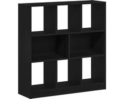 vidaXL - Boekenkast - 97,5x29,5x100 - cm - spaanplaat - zwart - eikenkleurig