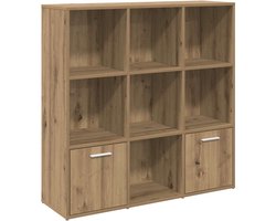 vidaXL - Boekenkast - 98x29x97,5 - cm - bewerkt - hout - artisanaal - eikenkleur