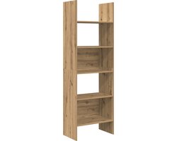 vidaXL - Boekenkast - Artisan - Eiken - 60 - x - 35 - x - 180 - cm - Bewerkt - hout
