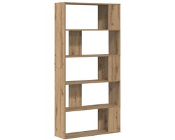 vidaXL - Boekenkast - Artisan - Eiken - 80 - x - 24 - x - 159 - cm - Bewerkt - hout