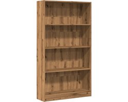 vidaXL Boekenkast Artisanaal Eiken - 80x24x143 cm Boekenkast - Boekenkasten - Boeken Plank - Schappenkast