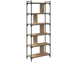 vidaXL - Boekenkast - artisanaal - eikenkleurig - 76 - x - 32 - x - 192 - cm