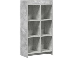 vidaXL - Boekenkast - Betonnen - Grijs - 59 - x - 30 - x - 111 - cm - Bewerkt - hout