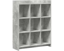 vidaXL - Boekenkast - Betonnen - Grijs - 87,5 - x - 30 - x - 111 - cm - Bewerkt - hout