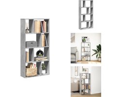 vidaXL Boekenkast - Boekenkasten - Boeken Plank - Schappenkast - Boekenkast 60x20x120 cm bewerkt hout betongrijs