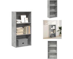 vidaXL Boekenkast - Boekenkasten - Boeken Plank - Schappenkast - Boekenkast 60x30x114 cm bewerkt hout betongrijs