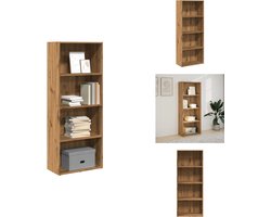 vidaXL Boekenkast - Boekenkasten - Boeken Plank - Schappenkast - Boekenkast 60x30x152 cm bewerkt hout artisanaal eikenkleurig