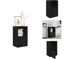 vidaXL Boekenkast - Boekenkasten - Boekenplank - Opbergkast - Boekenkast 31x24x52 cm bewerkt hout zwart eikenkleurig