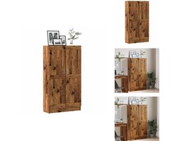vidaXL Boekenkast - Boekenkasten -boekenplank - Opbergkast - Boekenkast 82,5x30,5x150 cm bewerkt hout oud houtkleurig