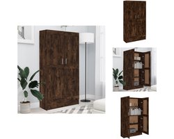 vidaXL Boekenkast - Boekenkasten - Boekenschap - Boekenstandaard - Boekenkast 82,5x30,5x150 cm bewerkt hout gerookt eikenkleurig