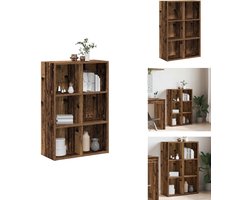 vidaXL Boekenkast - Boekenkasten - Boekenschap - Boekenstandaard - Boekenkast/dressoir 66x30x98 cm bewerkt hout oud houtkleurig