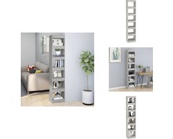 vidaXL Boekenkast - Boekenkasten - Kast - Opbergkast - Boekenkast/kamerscherm 40x30x198 cm betongrijs