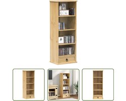 vidaXL Boekenkast - Cd Kast - Cd-kast Corona 40x30x110 cm massief grenenhout - Grenoble Hout - Houten Kast - Rustic Interieur