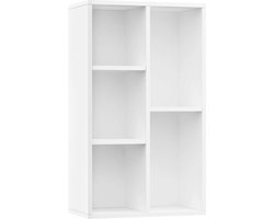 vidaXL - Boekenkast/dressoir - 50x25x80 - cm - bewerkt - hout - wit