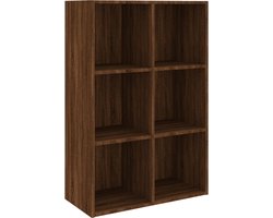 vidaXL - Boekenkast/dressoir - 66x30x98 - cm - bewerkt - hout - gerookt - eikenkleur