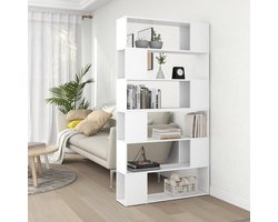 vidaXL - Boekenkast/kamerscherm - 100x24x188 - cm - wit
