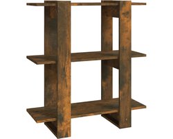 vidaXL Boekenkast/Kamerscherm Gerookt Eiken Boekenkast - Boekenplank - Opslagmeubilair - Wandsysteem - Roomdivider