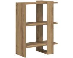 vidaXL - Boekenplank - Artisan - Eiken - 52 - x - 25 - x - 71,5 - cm - Bewerkt - hout