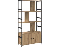 vidaXL - Boekenplank - artisanaal - eikenkleurig - 80 - x - 30 - x - 155.5 - cm