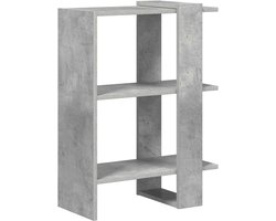 vidaXL - Boekenplank - Beton - Grijs - 52 - x - 25 - x - 71,5 - cm - Bewerkt - hout