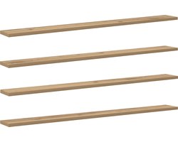 vidaXL - Boekenplank - Bord - 3-laags - 4 - st - 100 - x - 10 - x - 1,5 - cm - Bewerkt - hout