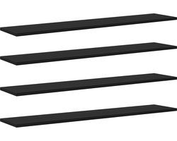 vidaXL - Boekenplank - Bord - 3-laags - 4 - st - 100 - x - 20 - x - 1,5 - cm - Bewerkt - hout