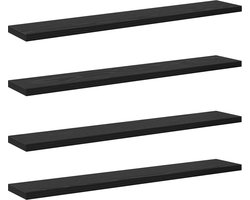 vidaXL - Boekenplank - Bord - 3-laags - 4 - st - 60 - x - 10 - x - 1,5 - cm - Bewerkt - hout