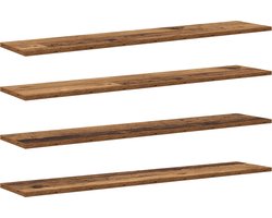 vidaXL - Boekenplank - Bord - 4 - pcs - Bruin - 100 - x - 20 - x - 1,5 - cm - Bewerkt - hout