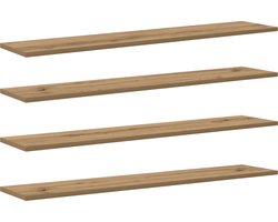vidaXL - Boekenplank - Bord - 4 - pcs - Bruin - 100 - x - 20 - x - 1.5 - cm - Bewerkt - hout
