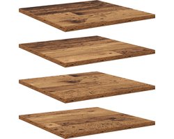 vidaXL - Boekenplank - Bord - 4 - pcs - Bruin - 40 - x - 40 - x - 1.5 - cm - Bewerkt - hout