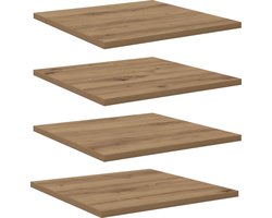 vidaXL - Boekenplank - Bord - 4 - pcs - Bruin - 40 - x - 40 - x - 1,5 - cm - Bewerkt - hout