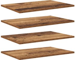 vidaXL - Boekenplank - Bord - 4 - pcs - Bruin - 60 - x - 40 - x - 1,5 - cm - Bewerkt - hout