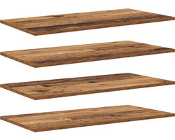 vidaXL - Boekenplank - Bord - 4 - pcs - Bruin - 80 - x - 40 - x - 1,5 - cm - Bewerkt - hout