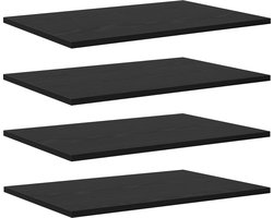 vidaXL - Boekenplank - Bord - 4 - pcs - Zwart - 60 - x - 40 - x - 1,5 - cm - Bewerkt - hout