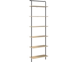 vidaXL - Boekenplank - Sonoma - Eik - 60 - x - 24 - x - 203 - cm - Bewerkt - hout