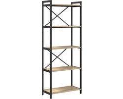 vidaXL - Boekenplank - Sonoma - Eik - 60 - x - 30 - x - 155 - cm - Bewerkt - hout