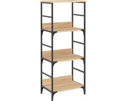 vidaXL - Boekenrek - 50x33x117,5 - cm - bewerkt - hout - sonoma - eikenkleurig