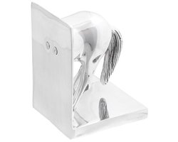 vidaXL - Boekensteunen - 2 - stuks - Zilver - 11x14x25 - cm - Aluminium - Paard