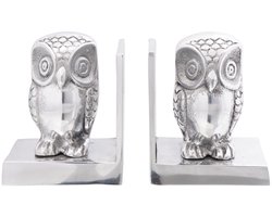vidaXL - Boeksteunen - 2 - stuks - Zilver - 7x9x11 - cm - Aluminium - Uil