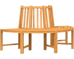vidaXL - Boombank - halfrond - Ø160 - cm - massief - teakhout