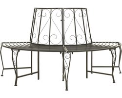 vidaXL - Boombanken - 1-Aantal - zitplaatsen - Ø - 160 - x - 89 - cm - Staal