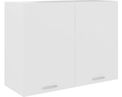 vidaXL - Bovenkast - Lyon - 80x31x60 - cm - bewerkt - hout - wit