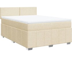 vidaXL Boxspring 140x200 cm met Matras en Topmatras