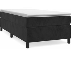 vidaXL - Boxspring - bed - 100x200 - cm - fluweel - zwart
