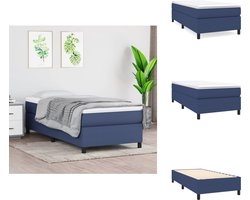 vidaXL - Boxspring - bed - 100x200 - cm - stof - blauw